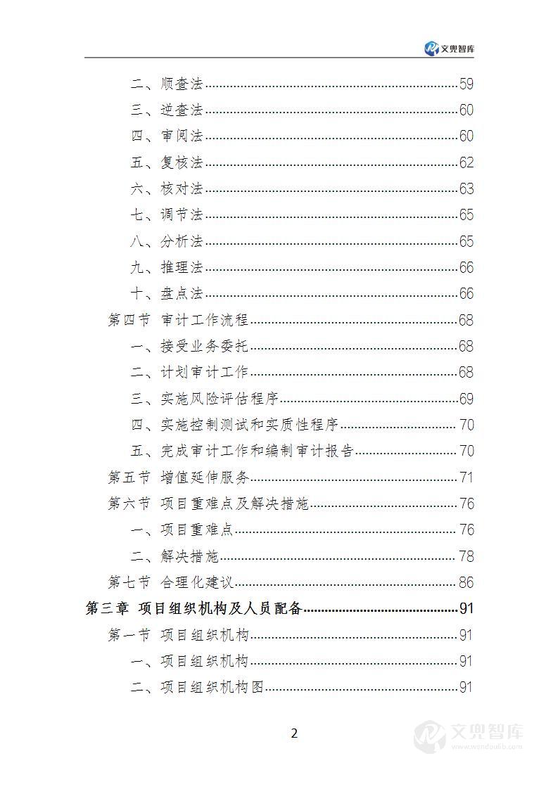 财务审计服务方案