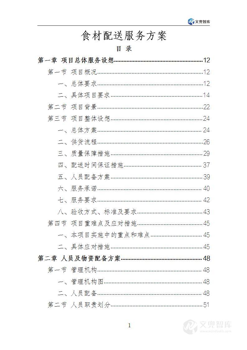 食材配送服务方案
