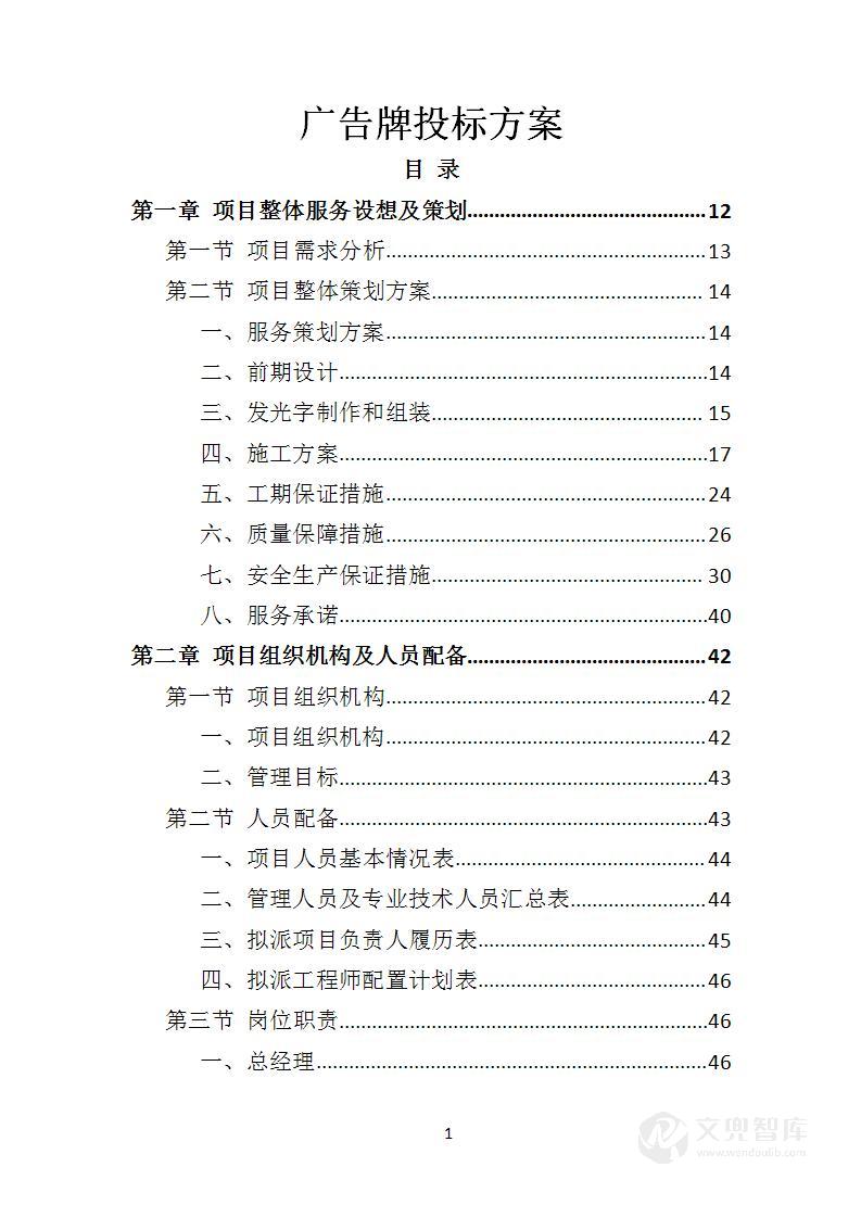 广告牌投标方案