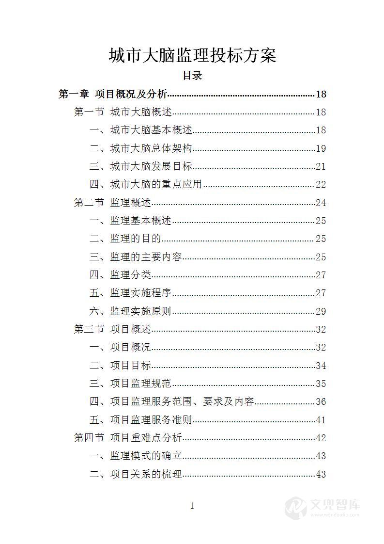 城市大脑监理投标方案