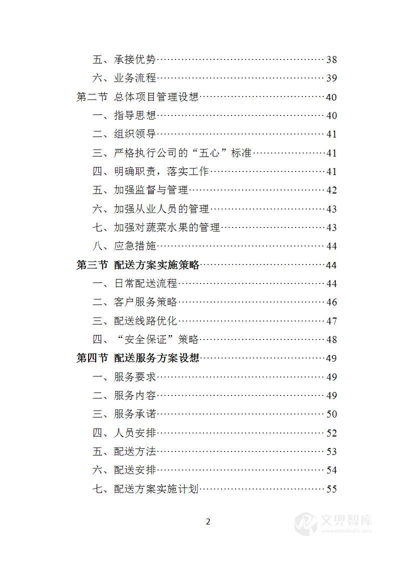 蔬菜水果配送投标方案
