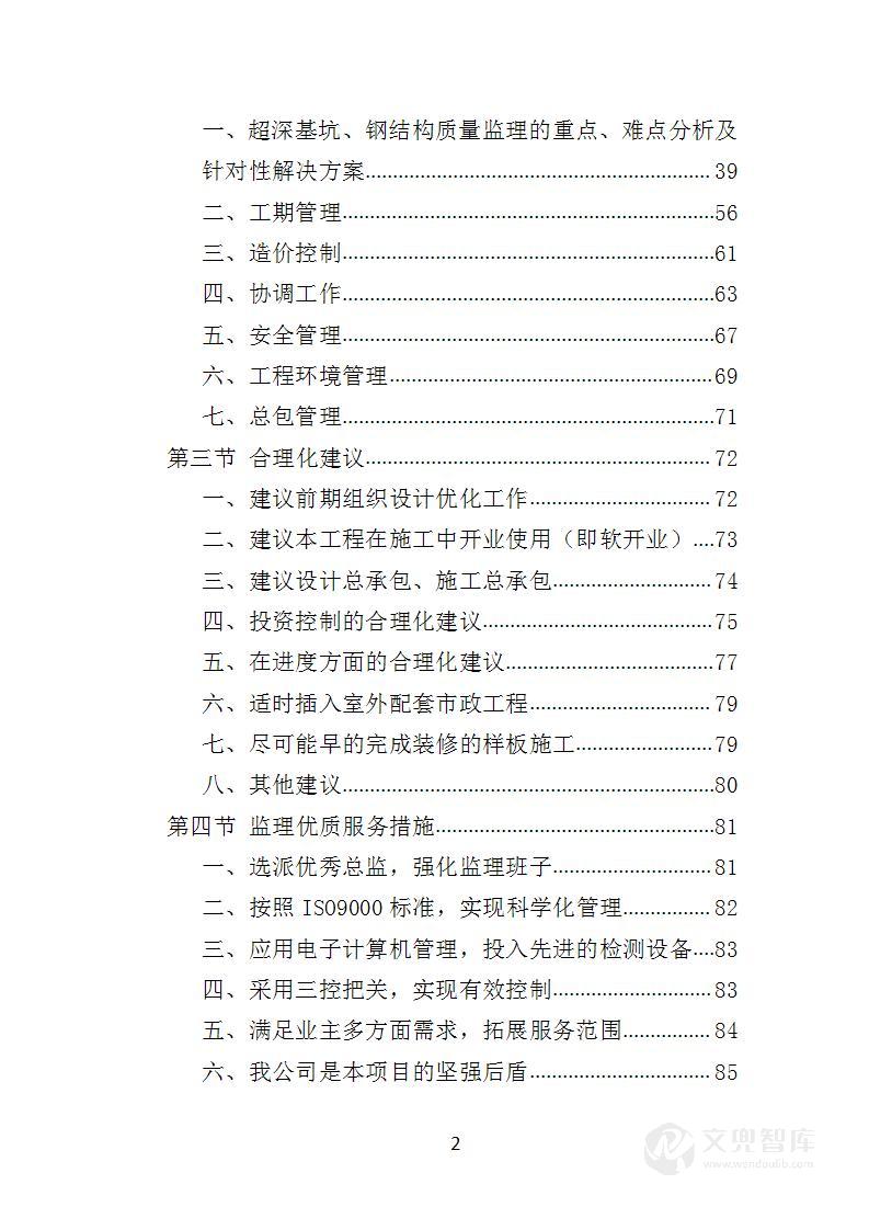 超高层建筑工程监理投标方案