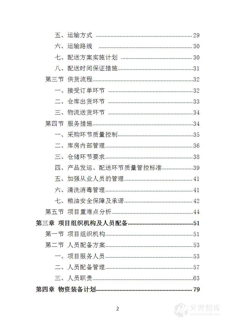 粮油配送投标方案