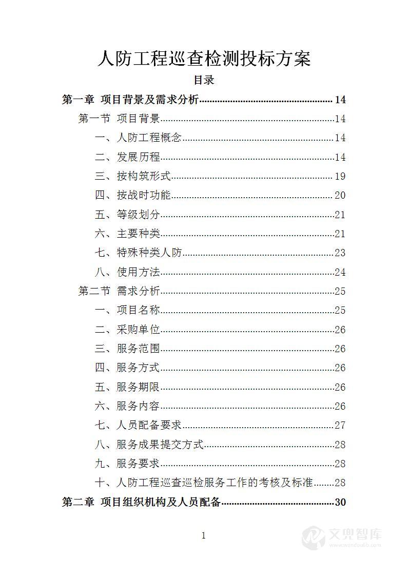 人防工程巡查检测投标方案