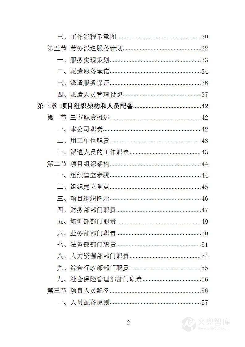 文化活动中心劳务派遣投标方案