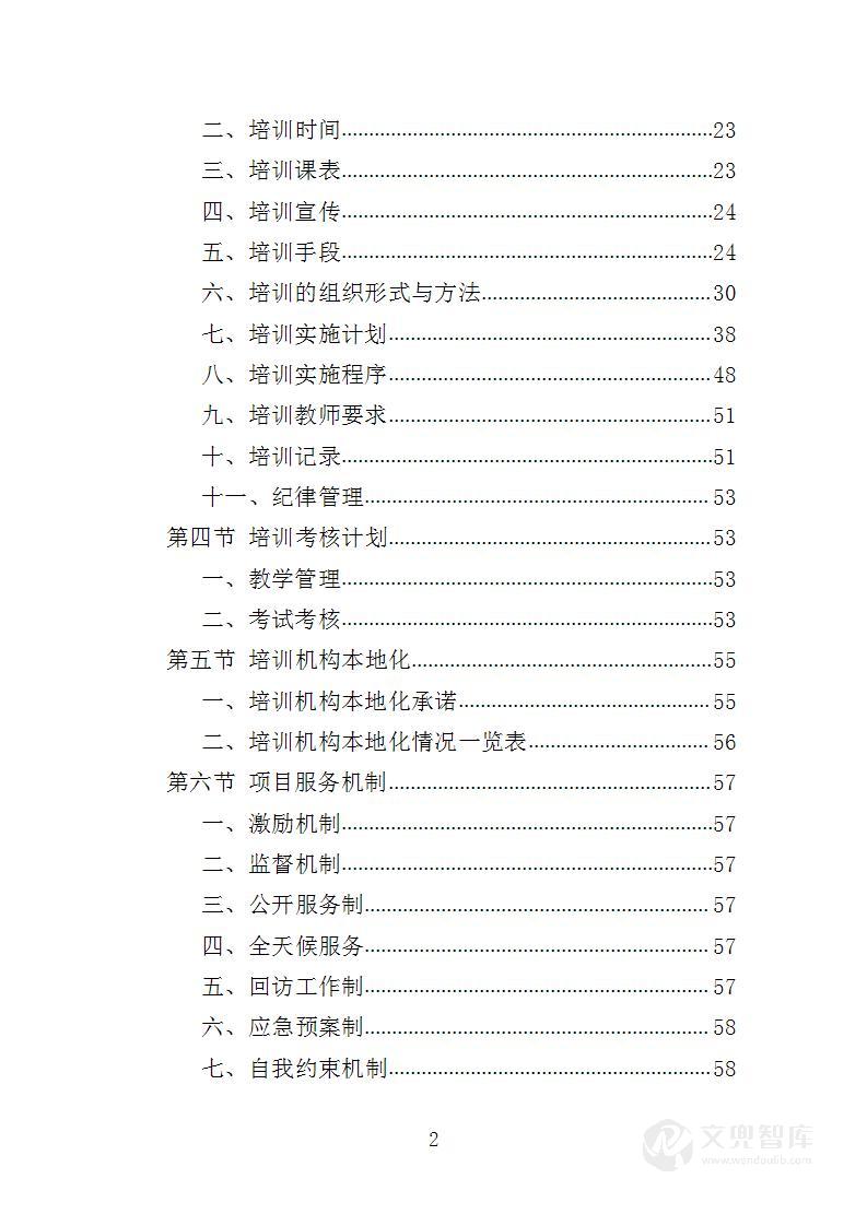 教师书法提升培训服务投标方案